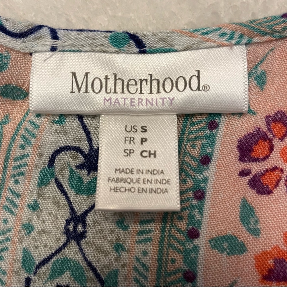 Motherhood Maternity Boho Sundress Tunic Top.  Size S - Picture 4 of 6